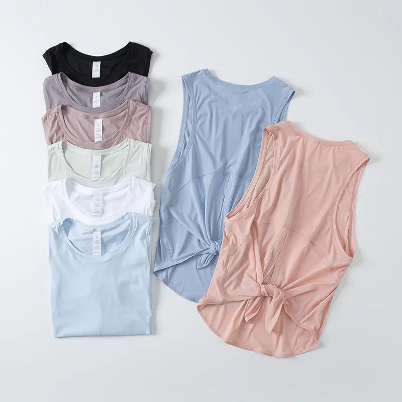Sukha Comfort Tie Back Sleeveless Top