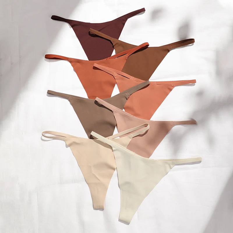 Invisible Seamless T-Back Thongs - Multipack 4