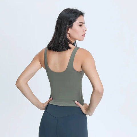 Studio V-neck Contour Padded Tank Top
