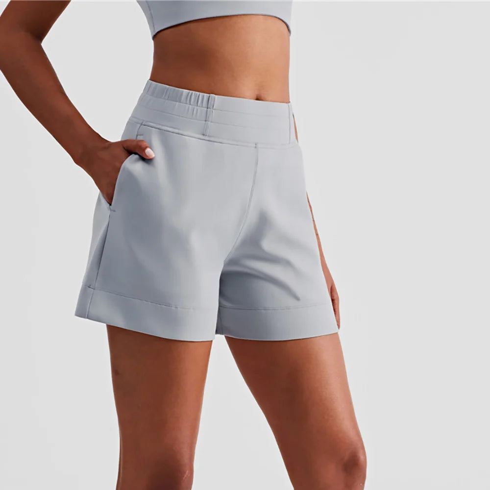 Sukha High Waist Cropped Loose Shorts