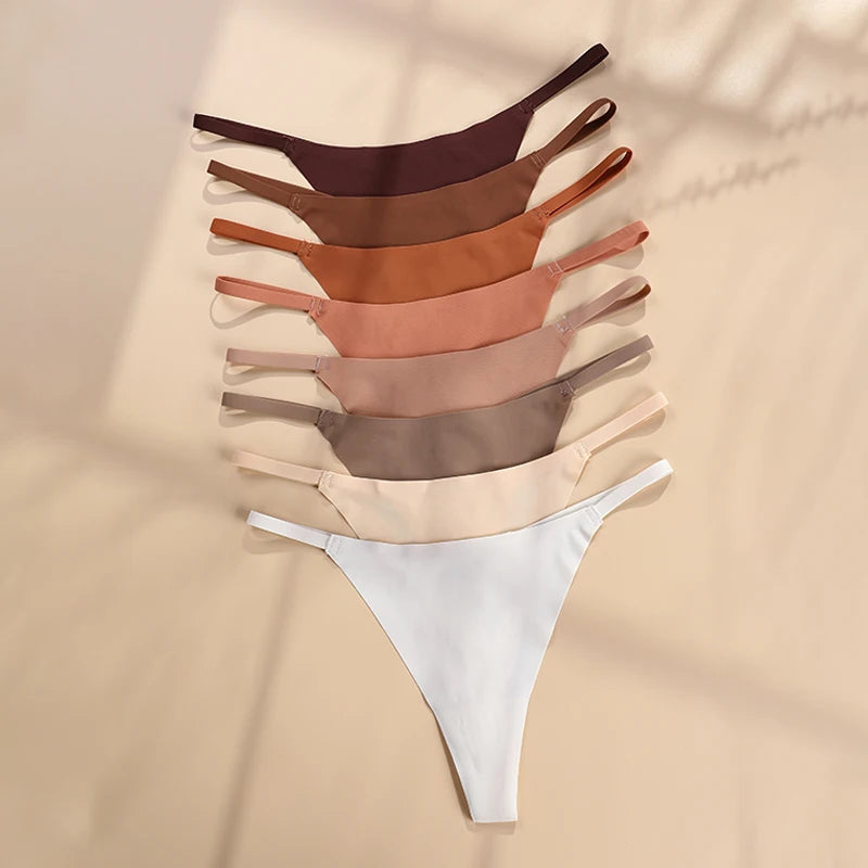Invisible Seamless T-Back Thongs - Multipack 4