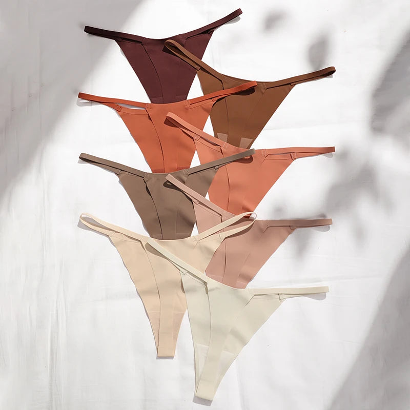 Invisible Seamless T-Back Thongs - Multipack 4