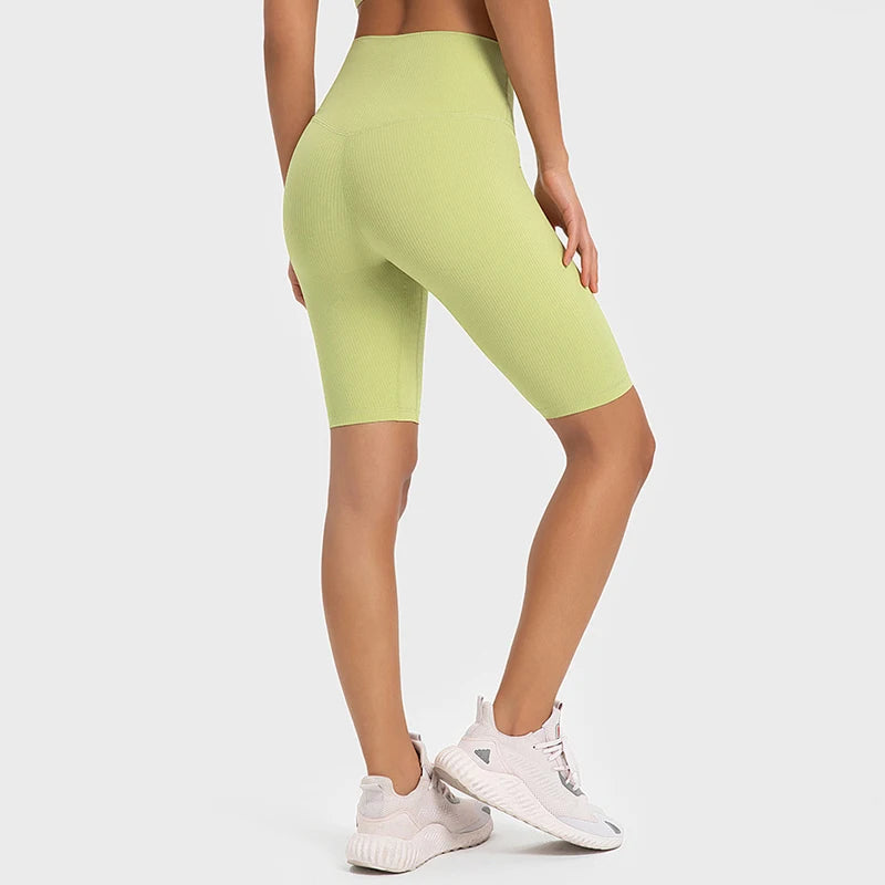 Sukha Comfort Ribbed Yoga Shorts 9"