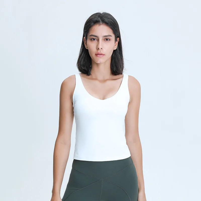Studio V-neck Contour Padded Tank Top